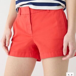 Orange J.Crew chino shorts